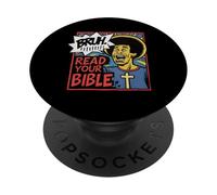 Bruh Meme Lisez Votre Bible Dieu Funny Jesus Christian Believer PopSockets PopGrip Adhésif