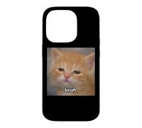 Bruh Mignon Chat Orange Chaton Meme Flou Photo Coque pour iPhone 14 Pro