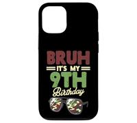 Bruh My 9th Birthday Lunettes de Soleil Motif Camouflage Coque pour iPhone 12/12 Pro