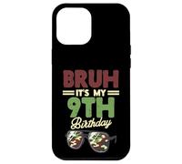 Bruh My 9th Birthday Lunettes de Soleil Motif Camouflage Coque pour iPhone 12 Pro Max