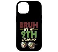 Bruh My 9th Birthday Lunettes de Soleil Motif Camouflage Coque pour iPhone 14