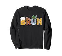 Bruh Oktoberfest Bière Bretzel Lederhose Sweatshirt