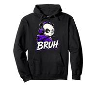 Bruh Panda Casque rétro PC Gamer Jouant à des Jeux vidéo Sweat à Capuche