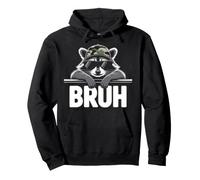 Bruh Raccoon Trash Chapeau Camouflage pour Jeunes Adolescents Enfants Argot Sweat à Capuche