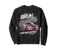 Bruh, Slide Into Style Drôle Japonais Drift Car Sliding JDM Sweatshirt