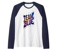 Bruh Team Blue Field Day Jeu Spirit W ompétition Cheer Manche Raglan