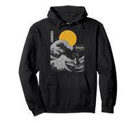 Bruh. The Great Wave Kanagawa Japanese Funny Surf T-Rex Sweat à Capuche