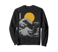 Bruh. The Great Wave Kanagawa Japanese Surf Bigfoot Sweatshirt