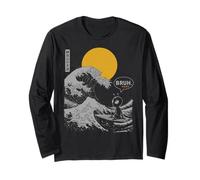 « Bruh. » The Great Wave Kanagawa Surf Japonais Alien Manche Longue