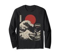 « Bruh. » The Great Wave Kanagawa Surf Japonais Alien Manche Longue