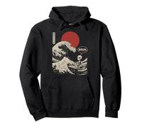 « Bruh. » The Great Wave Kanagawa Surf Japonais Alien Sweat à Capuche