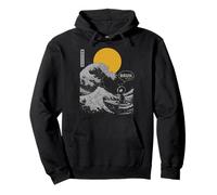 « Bruh. » The Great Wave Kanagawa Surf Japonais Alien Sweat à Capuche