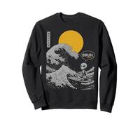 « Bruh. » The Great Wave Kanagawa Surf Japonais Alien Sweatshirt