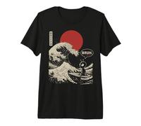 « Bruh. » The Great Wave Kanagawa Surf Japonais Alien T-Shirt Haut de Gamme
