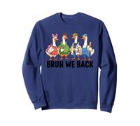 Bruh We Back Funny Duck Squad Rack to School Teacher Kids Sweatshirt