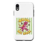 Bruh We Back Gamer Dinosaure T-Rex School Design Coque pour iPhone XR