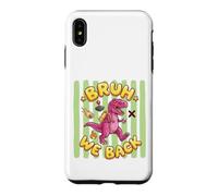 Bruh We Back Gamer Dinosaure T-Rex School Design Coque pour iPhone XS Max