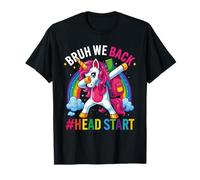 Bruh We Back Head Start Teachers Unicorn Back to School Kids T-Shirt