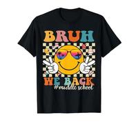 Bruh We Back Middle School Retro Back to School Boys Girls T-Shirt Graphique avec Valeur