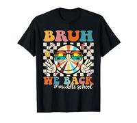 Bruh We Back Middle School Retro Back to School Boys Girls T-Shirt Graphique avec Valeur
