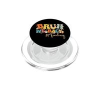 Bruh We Back Teachers Retro Daisy Teacher Back to School PopSockets PopGrip pour MagSafe