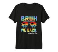 Bruh We Back Teachers Tie Dye Joyeux Premier Jour d'école T-Shirt Haut de Gamme