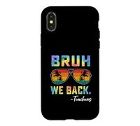 Bruh We Back Teachers Tie Dye Rack to School for Teachers Coque pour iPhone X/XS