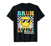 Bruh We Back to School Smile Face Kids First Day School T-Shirt