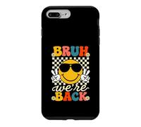 Bruh We're Back to School Tableau Vintage Peace 70s Checkerboard Coque pour iPhone 7 Plus/8 Plus