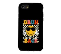 Bruh We're Back to School Tableau Vintage Peace 70s Checkerboard Coque pour iPhone SE (2020) / 7/8