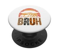 Bruh Zookeeper Animaux Zoo Wildlife Lover Safari Savane PopSockets PopGrip Adhésif
