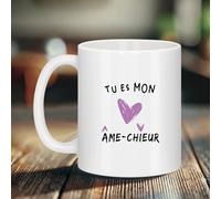 Bruhle Mug Humour Tu es mon Âme-Chieur - Cadeau Drôle pour Couple et Meilleurs Amis