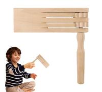 Bruit à cliquet - Hochet matraca traditionnel mexicain en bois avec effets sonores divertissants | Hochet musical Shaker en bois de bouleau pour anniversaires, mariages, sports