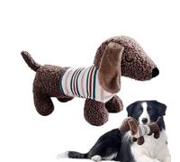 Bruit canin en peluche - Forme à ronger en tissu de 10 pouces, article à mâcher pour jeunes chiens - Pour le jeu dentaire pour animaux - Design du corps allongé qui maintient le