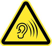 Bruit Fort Avertissement 15 unité de 4 cm Panneau Autocollant Triangle Jaune Risque Danger (4 cm, bruit fort)