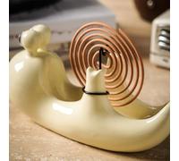 Brûle-encens à cônes - Décoration en céramique en Forme d'escargot | Support pour encens | pour Chambre, Salon, Salle de Bain, Cuisine, Patio, Camping et Terrain de Camping