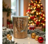 Brûle-parfum arche de noël en métal cuivré ciselé