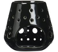 Diffuseur Huile Essentielle et Parfum Maison - Bougeoir Aromathérapie-Céramique Noire-Projection de Lumière, Hautr: 9cm - Zen'Arôme