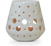 Brûle Parfum Brûleur Fondant Cire Parfumée-Diffuseur Huile Et Senteur-Bougeoir Photophore Aromathérapie En Céramique Avec Projection De Lumière-H 9 Cm Loob Blanc-Zen¿Arôme