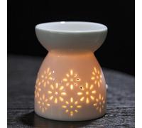 Brule Parfum, Brûleurs À Huile Essentielle, Bougeoir Diffuseur en Céramique avec Porte-Bougie Et Cuillère, Nuit pour Méditation, pour Anniversaire, Saint Valentin, Décoration D'intérieur