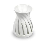 Brûle-Parfum Céramy Corta Blanc - Atmosphère Parfumée - Objet Artisanat Moderne -Aromathérapie Facile - Intérieur Moderne parfumé - Déco Multifonction Minimaliste - 50 ML - H 12 cm - Zen’Arôme