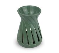 Brûle-Parfum Céramy Corta Vert - Atmosphère Parfumée - Objet Artisanal Contemporain -Aromathérapie Facile - Brûleur Fondant parfumé - Déco Multifonction Minimaliste - 50 ML - H 12 cm - Zen’Arôme