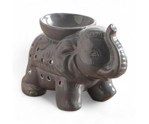 Brûle-Parfum Céramy Éléphant Gris - Atmosphère Parfumée - Objet Artisanal à la Mode -Aromathérapie Facile - Brûleur Fondant parfumé - Déco Bouledogue - Figurine Éléphant - 45 ML - H 13cm - Zen’Arôme