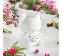 Brûle-Parfum Céramy Tommy - Objet Artisanal Porte-Bonheur Multifonction -Aromathérapie Facile - Brûleur Fondant parfumé - Déco Chat Maneki-Neko - Figurine Animale - 40 ML - H 12,5 cm - Zen’Arôme
