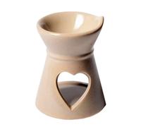 Brûle-Parfum Coeur en céramique Beige