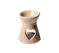 Brûle-Parfum Coeur en céramique Beige