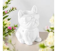 Brûle Parfum En Céramique Laquée Blanche - H15,5cm Blanc