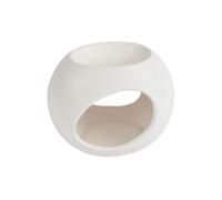 Brûle Parfum en Céramique "Orbe" 13cm Blanc