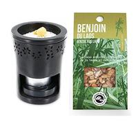 Brûle-Parfum en Pierre Noire + résine Benjoin du Laos à brûler