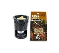 Brûle-parfum en pierre + résine d'Oliban de Somalie Noir